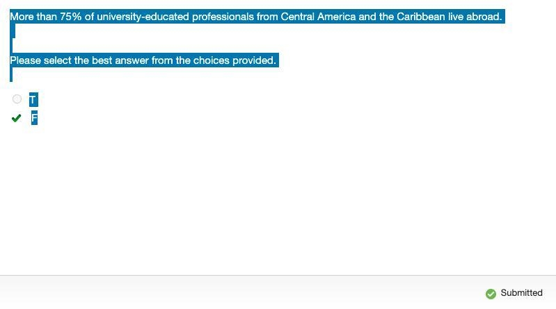 More than 75% of university-educated professionals from Central America and the Caribbean-example-1