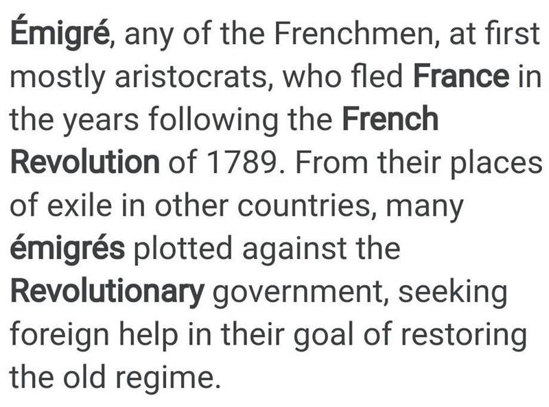 Who where the emigres and how did they threaten revolutionary France-example-1