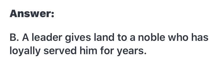 Which of these arrangements is an example of feudalism?​-example-1