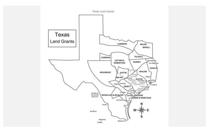 Which factor best accounts for the distribution pattern of land grants shown on the-example-1