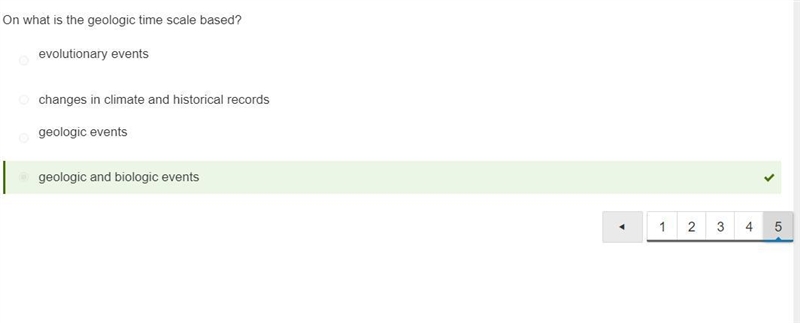 On what is the geologic time scale based? geologic events changes in climate and historical-example-1