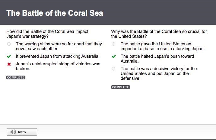 How did the battle of coral sea impact japan war strategy-example-1