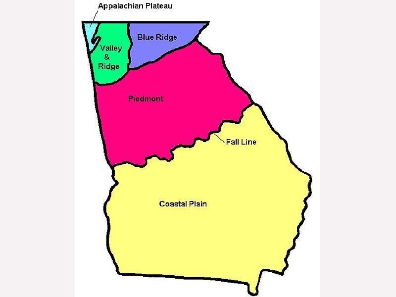 What are the 5 regions of georgia?-example-1