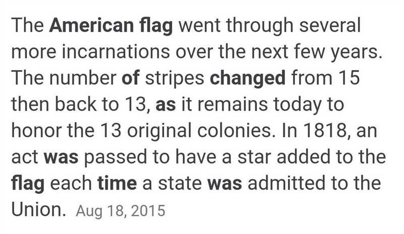 The U.S. flag has changed many times over the years, partly because?-example-1