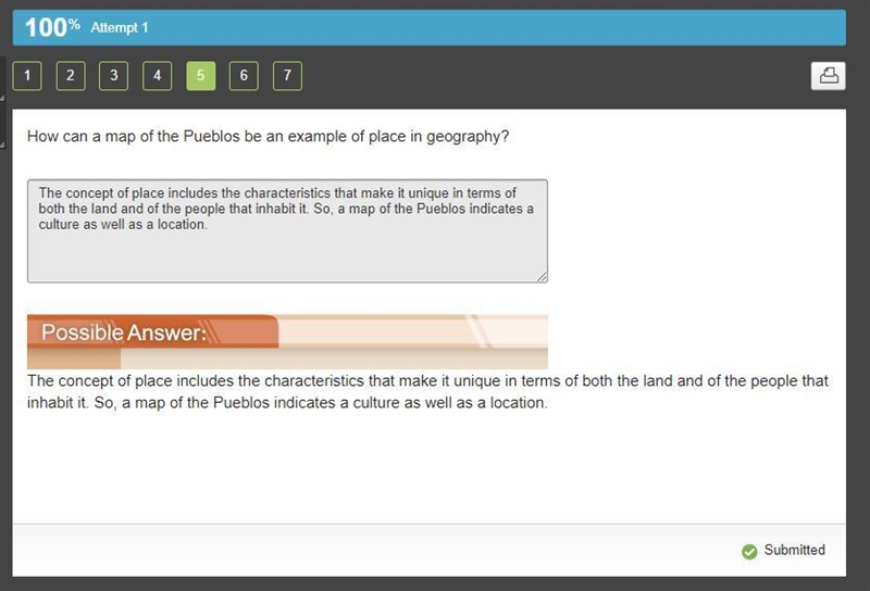 How can a map of the Pueblos be an example of place in geography?-example-1