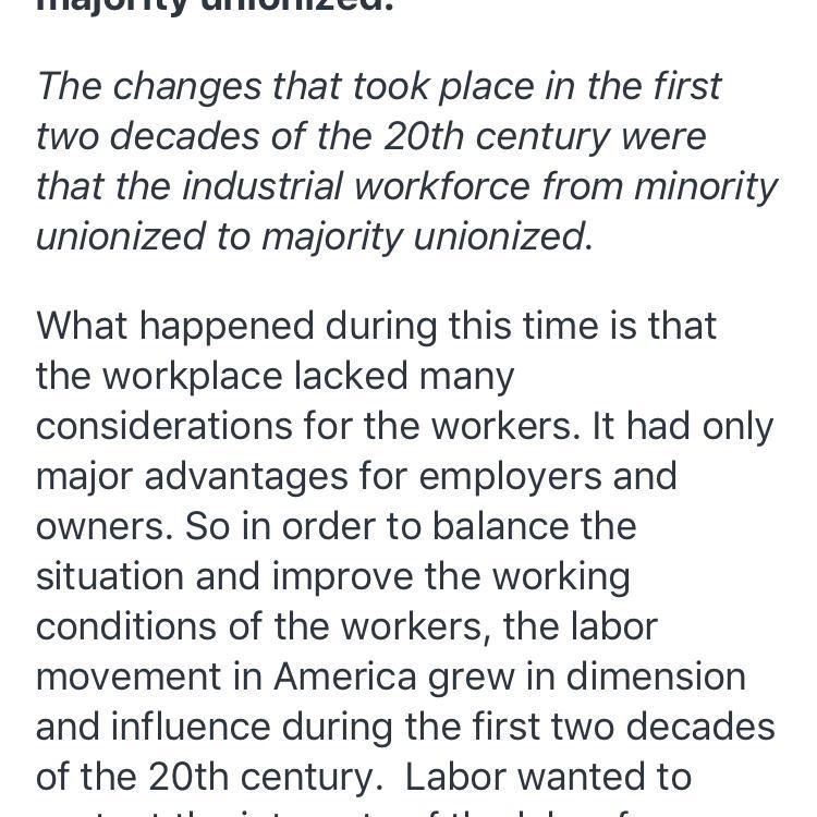 What changes took place in the first two decades of the 20th century-example-1