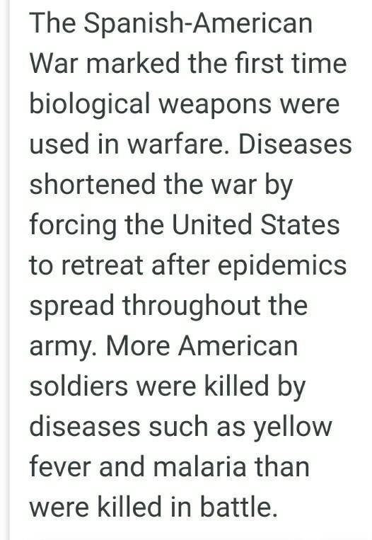 Which statement best summarizes the effect diseases had on the Spanish-American War-example-1