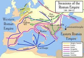 Do the dates on this map suggest an invasion of people or a migration of people?-example-1