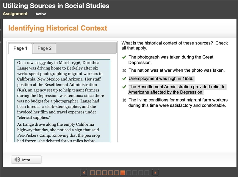 What is the historical context of these sources? Check all that apply. The photograph-example-1