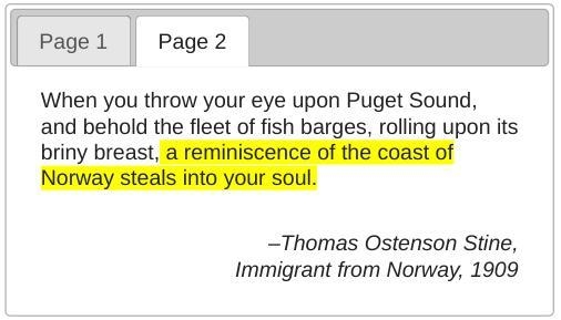 Based on these passages, why did many Scandinavian immigrants settle in coastal communities-example-1