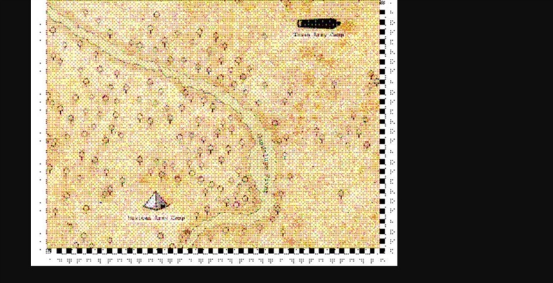 Which battle location is illustrated by this map? a. The Battle of Gonzales b. The-example-1