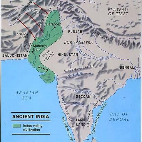 Which ancient river civilization was sheltered by mountains and the Arabian Sea? A-example-1