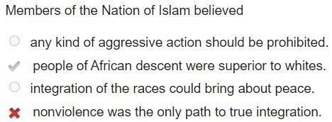 Hurrry Members of the Nation of Islam believed? any kind of aggressive action should-example-1