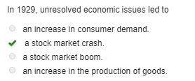 In 1929 unresolved economic issues led to-example-1