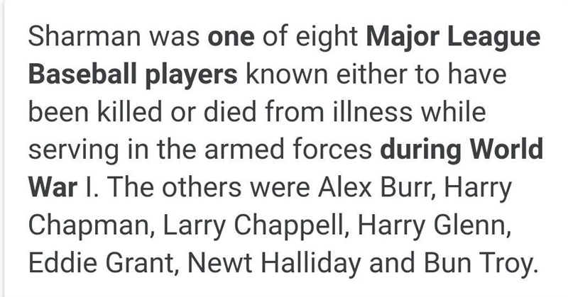 During World War 1, how many Major Leaguers served in the military?-example-1