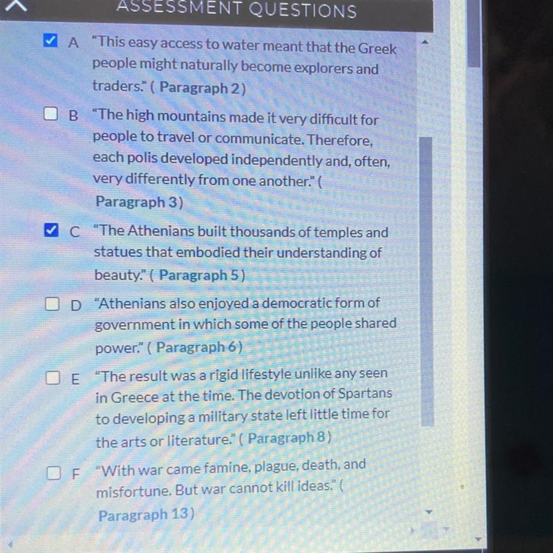 PART B: What are TWO phrases from the text best support the answer to part a The rise-example-1