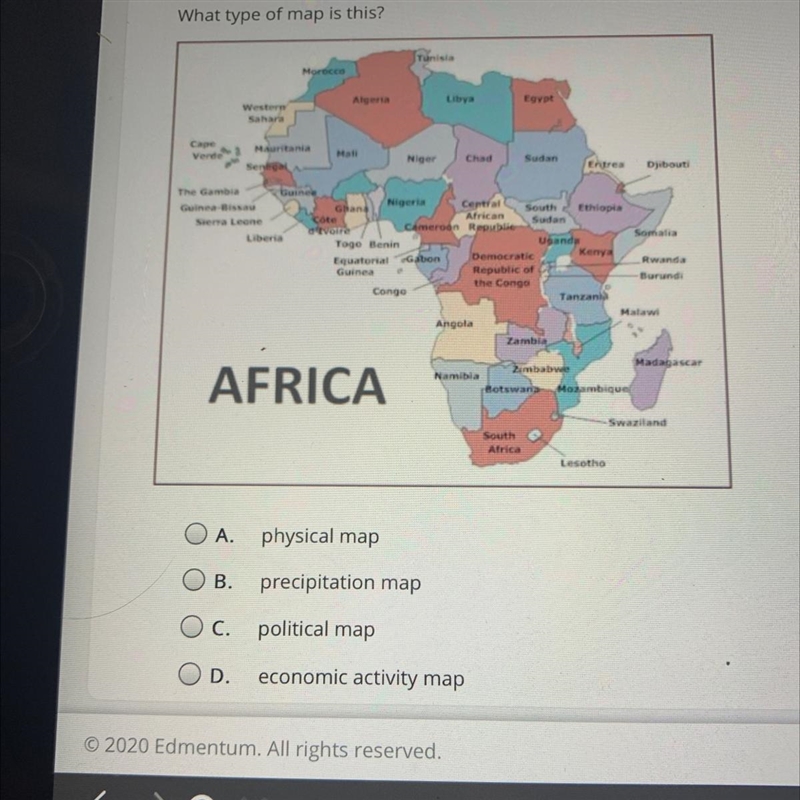 What type of map is this? Una MOROCCO Algeria Evo Western Sahara Cape Verde Mauritania-example-1