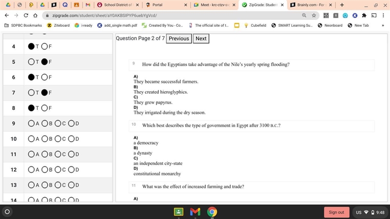 I need help with question 9, and 10.-example-1