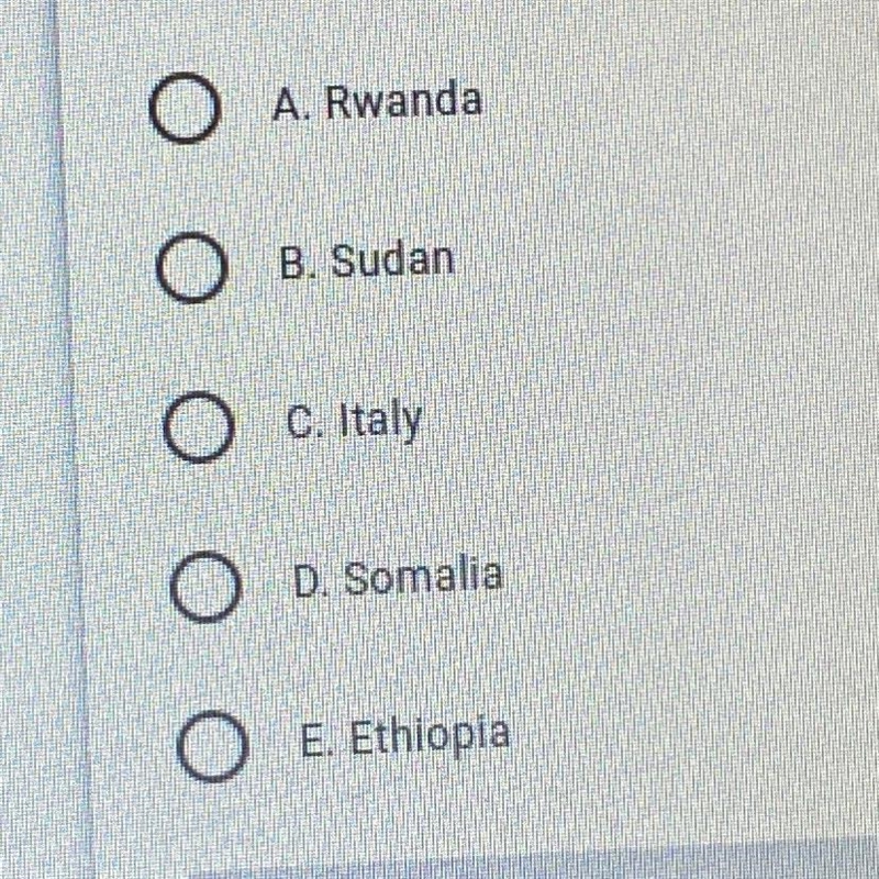 ? Which of the following countries is NOT a location of a genocide or ethnic cleansing-example-1