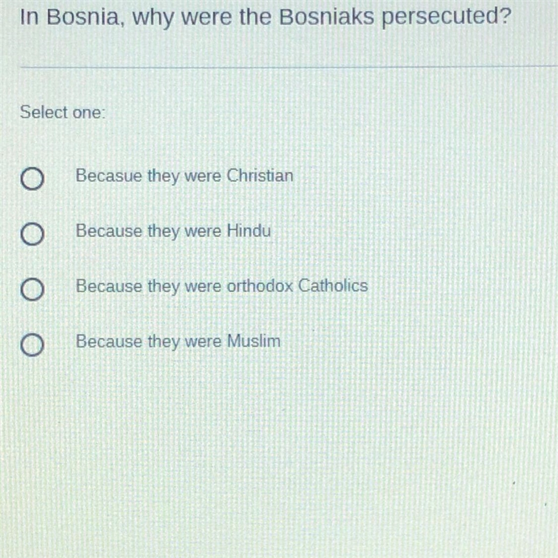 In bosnia, why were the bosniaks persecuted?-example-1