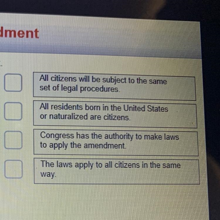 Introduction: Match each clause to the phrase that best defines it. Words: •Due process-example-1