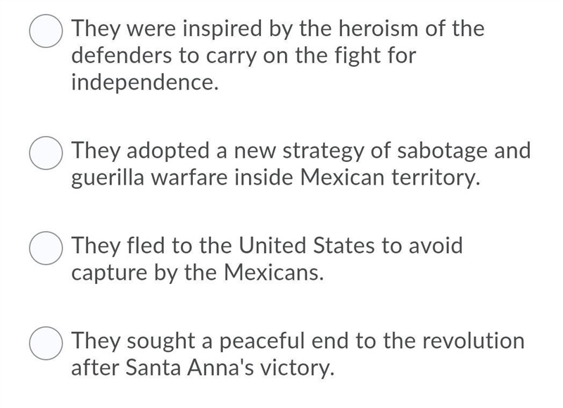 How did the battle of the alamo affect texans? ​-example-1