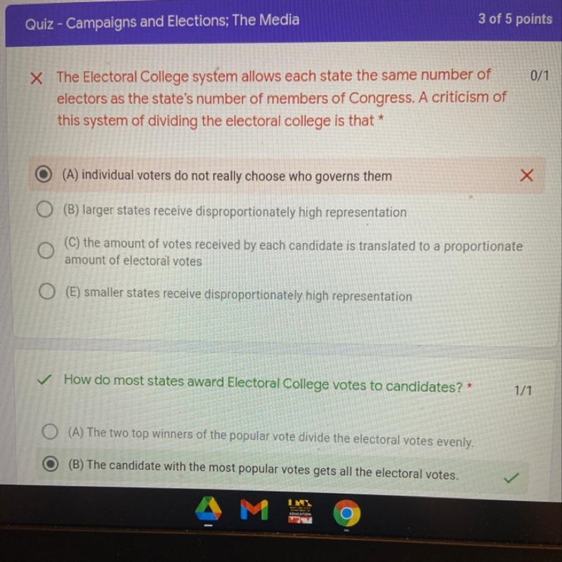 The Electoral College system allows each state the same number of electors as the-example-1