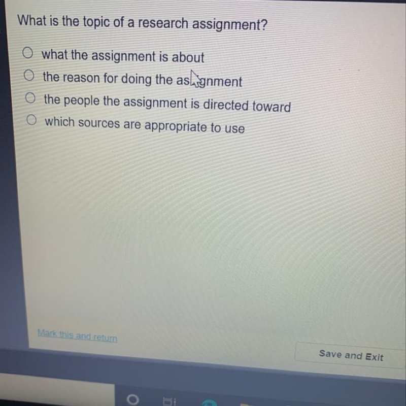 What is the topic of a research assignment?-example-1