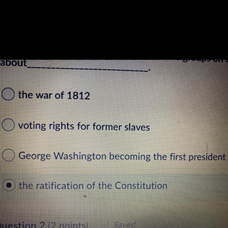 GOVERNMENT QUESTION!!! The federalists and anti-federalists were groups on opposite-example-1