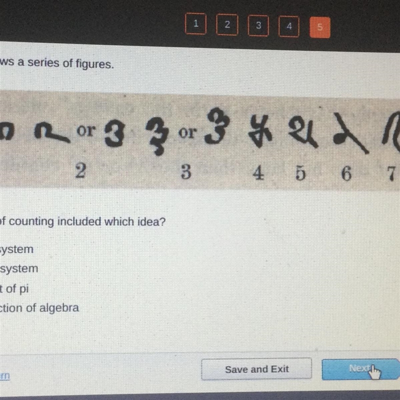 The image shows a series of figures. This new way of counting included which idea-example-1