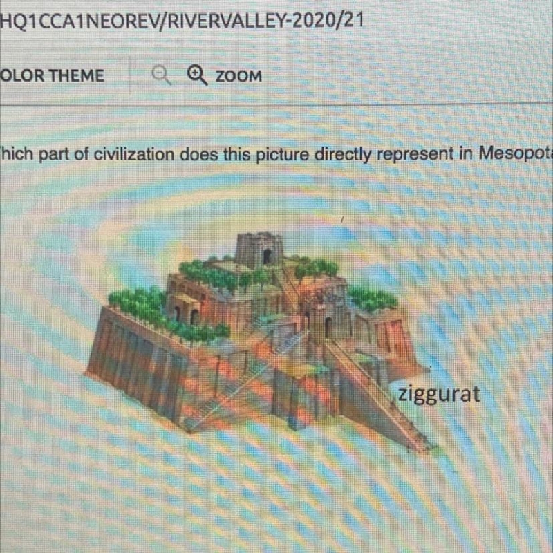 Which part of civilization does the picture directly represent in Mesopotamia A. Court-example-1