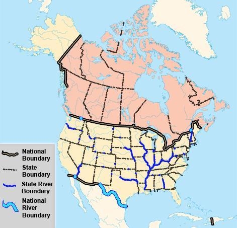 Which of the following borders is not defined by a natural boundary? The state border-example-1