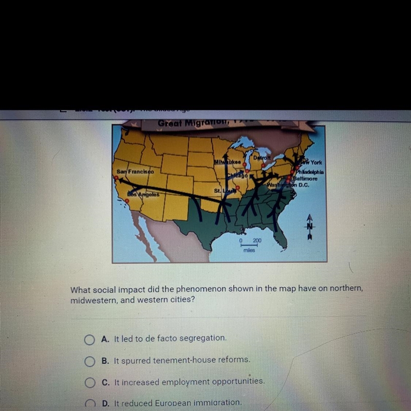 what social impact did the phenomenon shown in the map have on northern, western and-example-1