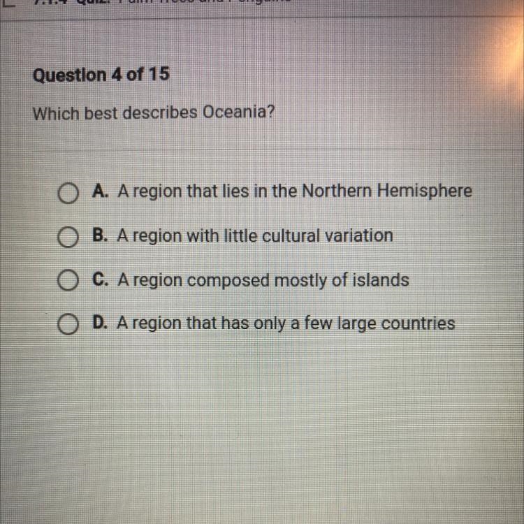 Which best describes Oceania?-example-1