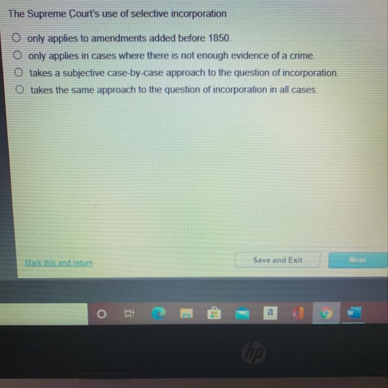 The supreme court’s use of selective incorporation-example-1