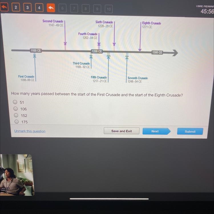 How many years passed between the start of the First Crusade and the start of the-example-1