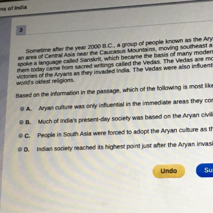 Base on the information in the passage which of the following is most likely to be-example-1