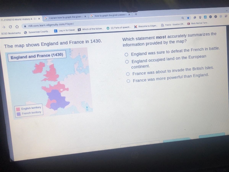 Which statement most accurately summarizes the information provided by the map? A-example-1