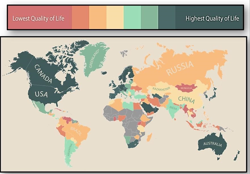 Which statement is supported by the map above? a In Australian, people are most likely-example-1