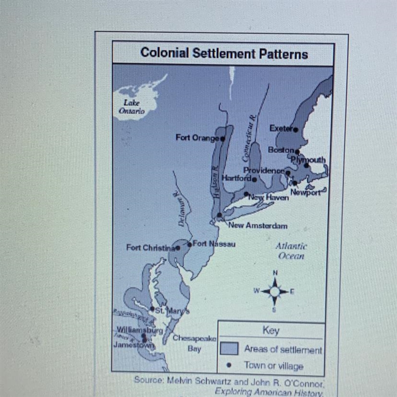 What is one way the physical characteristics of the environment influenced early colonial-example-1