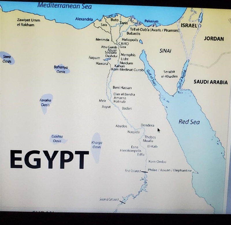 Using the map which inference can be made out of the ancient Egyption civilization-example-1