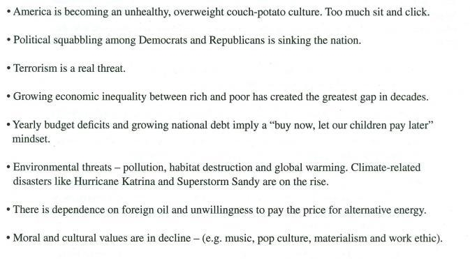 what are the top 3 most significant problems that could cause America to fall. # 1, 2, 3 and-example-1