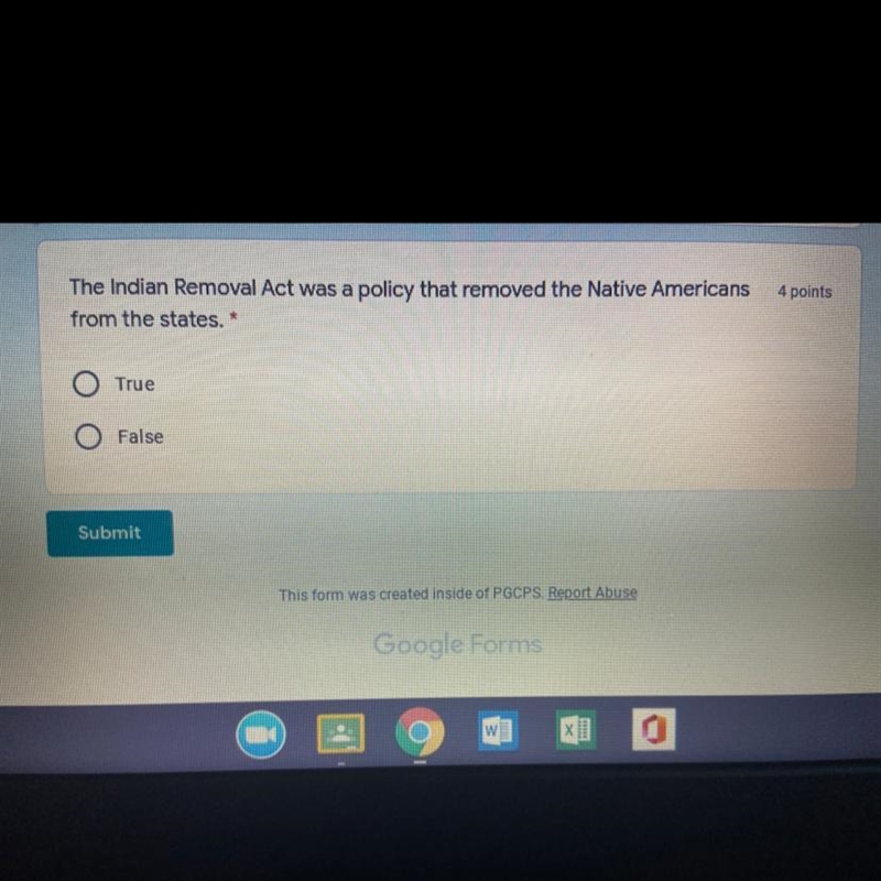 The Indian Removal Act was a policy that removed the Native Americans from the states-example-1