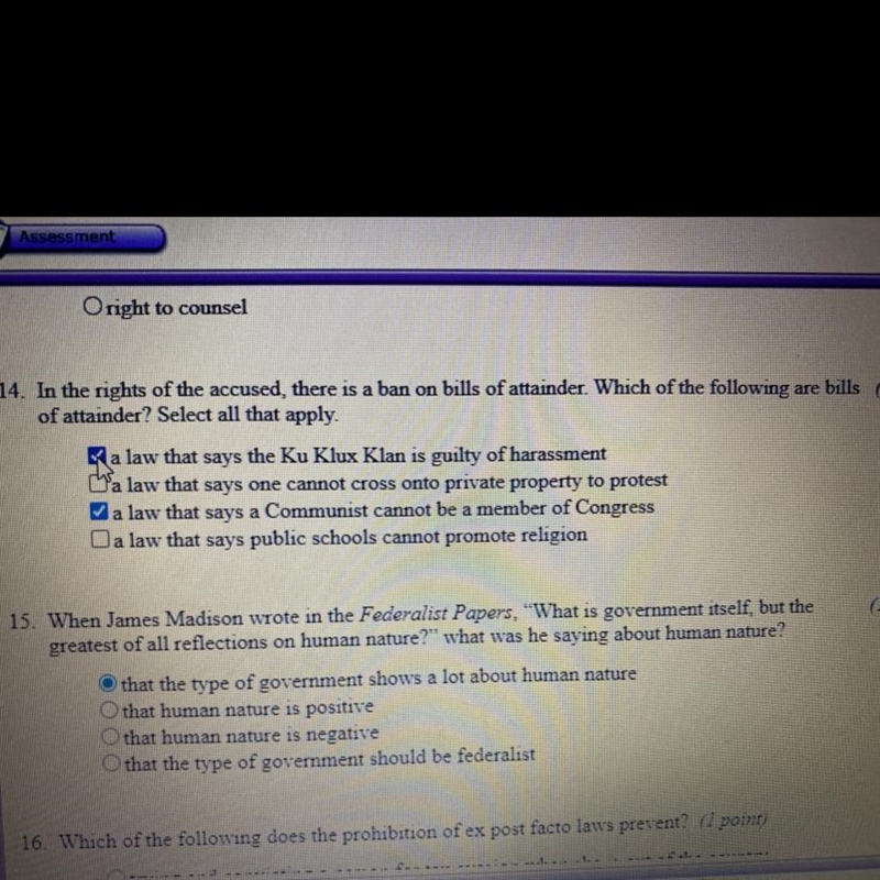 Anyone wanna help double check my answers ? For question 14-example-1