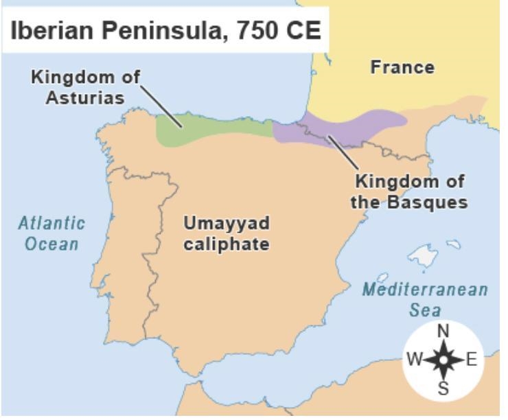 Based on the maps, what can be concluded about the result of the Reconquista in 1000 CE-example-1