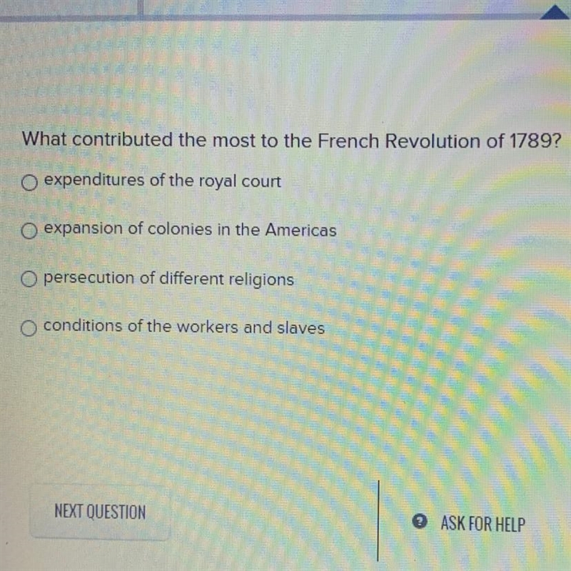 What contributed the most to the French Revolution of 1789?-example-1