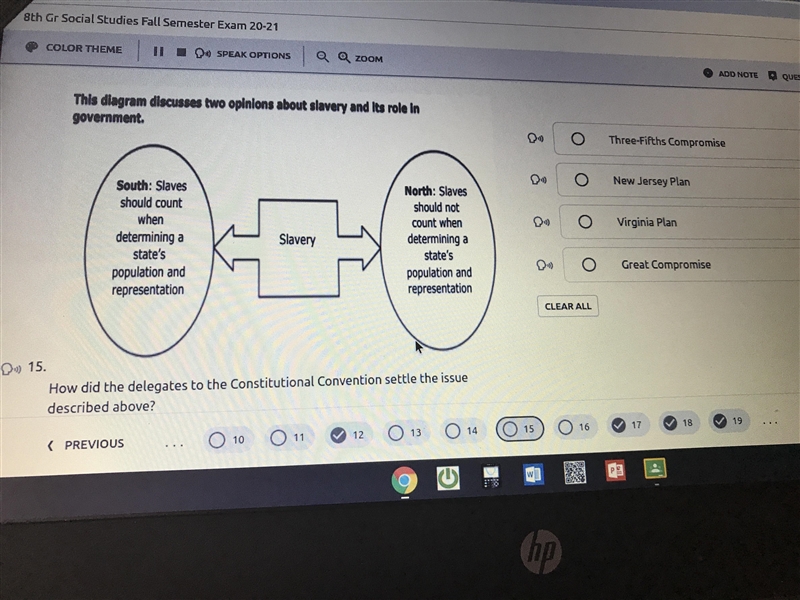 This diagram discuss two opinions about slavery and it’s role in government-example-1