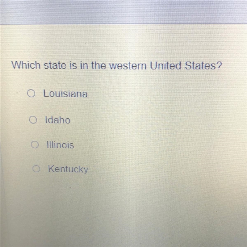 Which state is in the western United States?-example-1