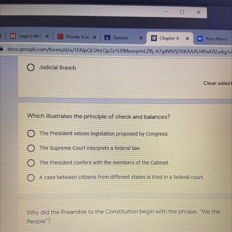 Which illustrates the principle of check and balances?-example-1