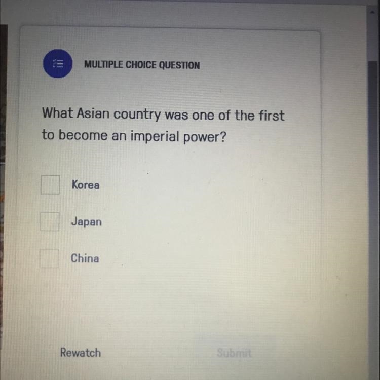 What Asian country was one of the first to become an imperial power? PLEASE HELP ASAP-example-1